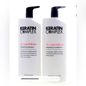 Keratin complex Amplify shampoo and conditioner with keratin.